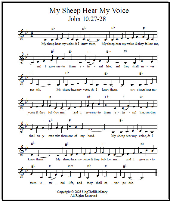 Lead sheet Bible song