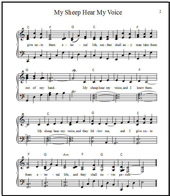 Piano scripture song