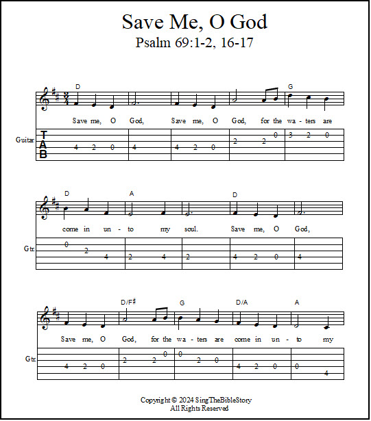 Guitar tabs song from the Bible