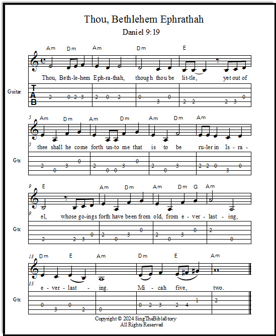 Guitar tabs Bible music