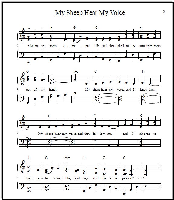 Piano scripture song