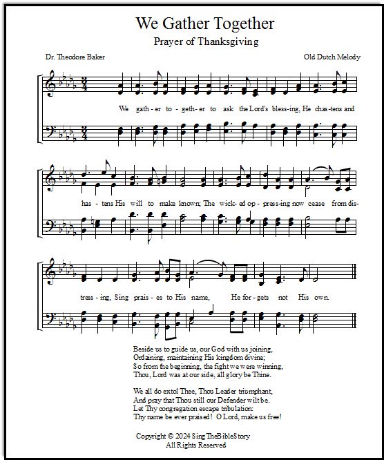 Choir song for Thanksgiving